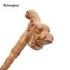 Yellow Dragon Wooden Single Joint Fashion Wood Stick Decorative Cospaly Cane Halloween Crutch Wand Crosier 90cm