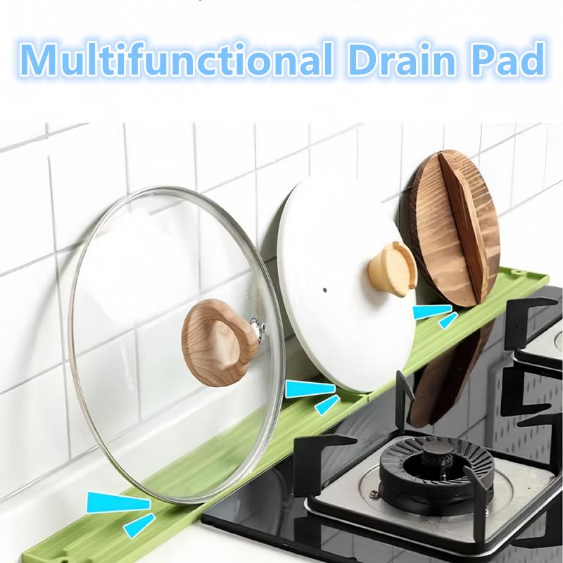 Kitchen Cooking Bench Narrow Slit Pot Lid Anti Dirt Pad Pot Lid Storage Mat Pan Shovel Placement Pad Countertop Placement Mat