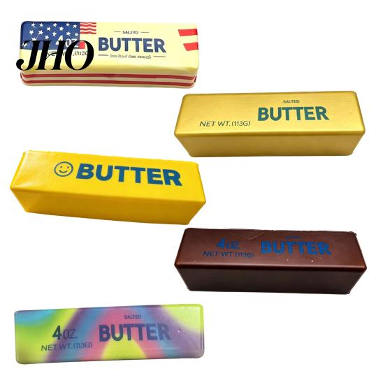 Soft Foam Stress Toy Butter Stick Slow-Rising Squeeze PU Fidget Realistic Focus Improvement Reliever Portable Decompression Gadget for Kids