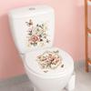 New Floral Toilet Sticker Waterproof Bathroom Wall Sticker Toilet Lid Sticker Self-Adhesive Removable Decals Home Decor