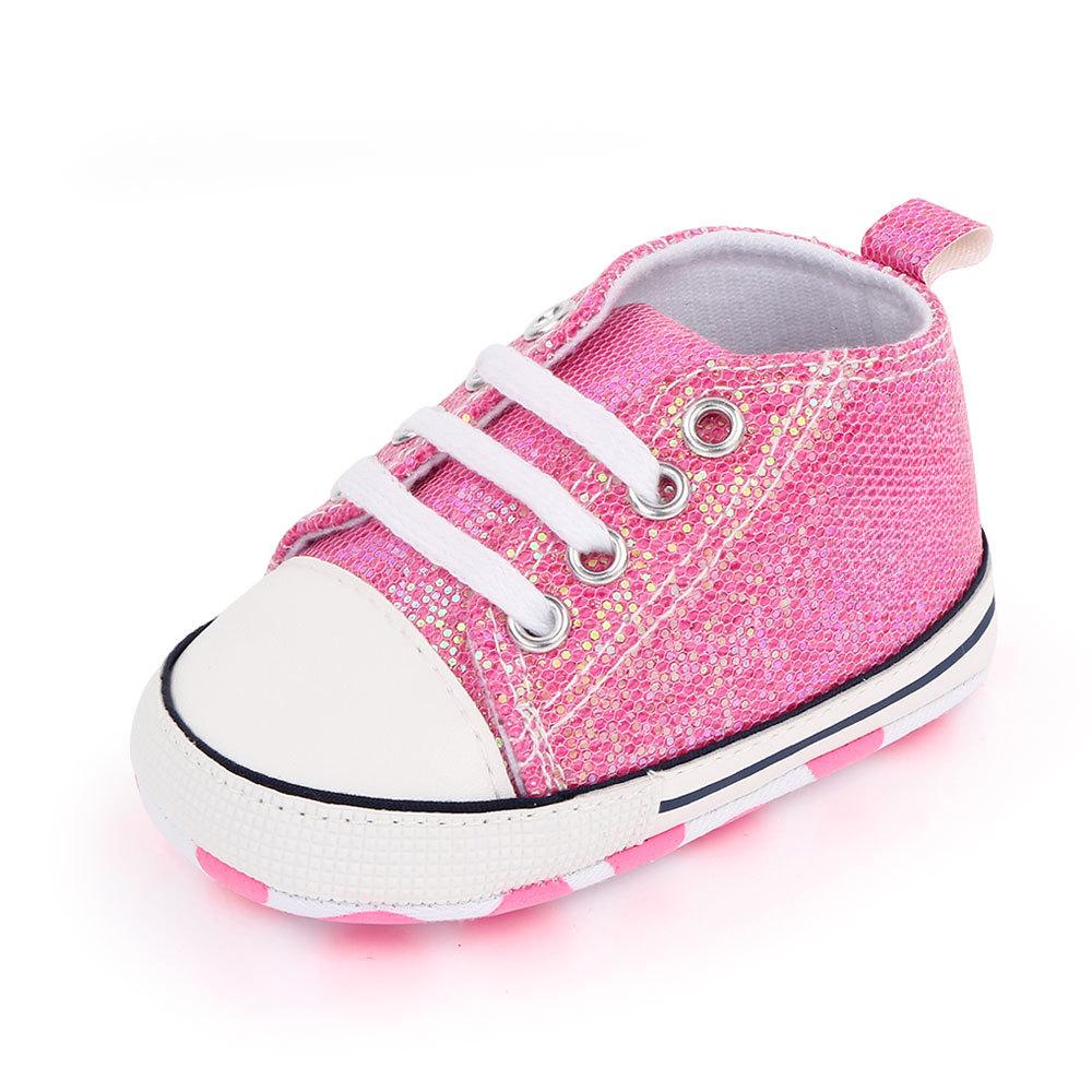 0-18M Fashion Newborn Baby Shoes Boy Girl Classical Sport Soft Sole First Walker Casual Sneakers White Baptism Shoes