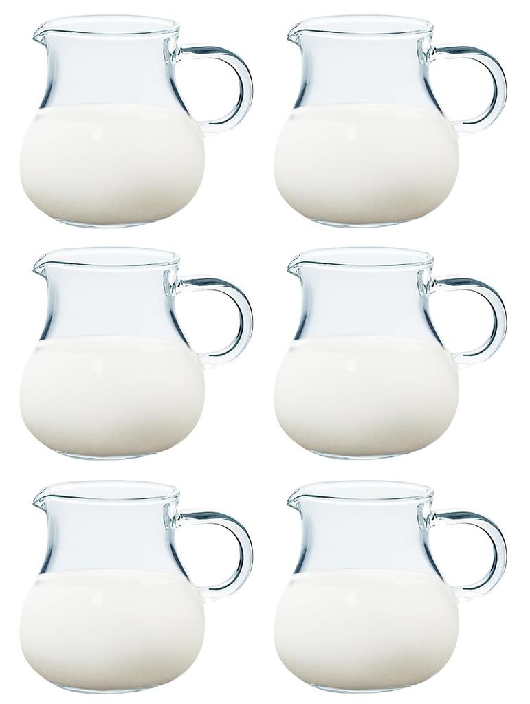 Toyo Sasaki Glass Syrup Pitcher with Handle, Approx. 45ml, TS44027, Set of 6