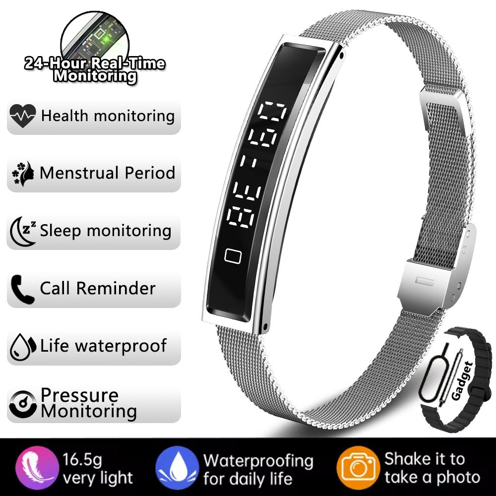 Fashion Women Smart Bracelet Sport Mode Fitness Tracker Heart Rate Health Monitoring IP68 Waterproof Smart Watch Men  NEW