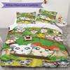 Set Copripiumino Trapuntato con Fantasia Hamtaro Copripiumino Federa Decorazione per la Casa Regalo di Compleanno (1 * copripiumino + 2 * federe senza imbottitura)