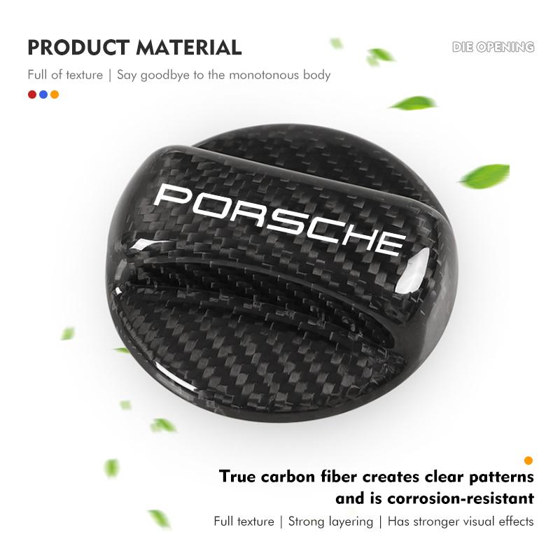 Carbon Fiber Tank Cover Car Fuel Tank Oil Gas Air Cap Trim For Porsche Macan Cayman 911 918 996 997 991 968 Carrera-GT