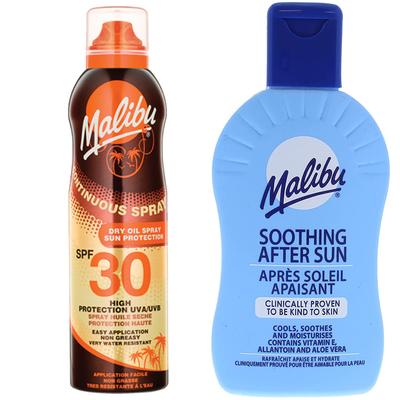 Malibu SPF30 Protective Aerosol Balm 175ml + After Sun Balm 200ml