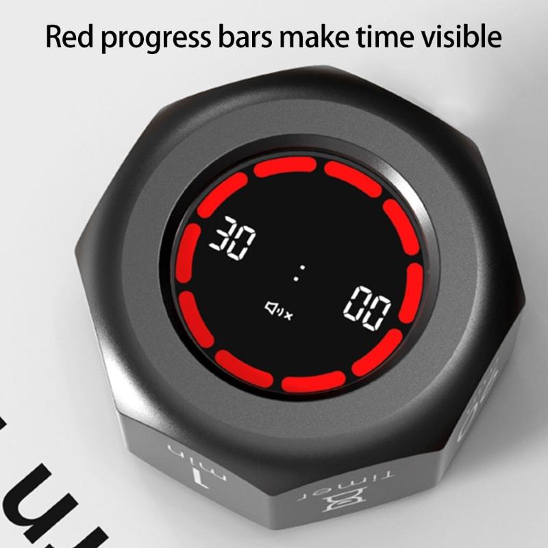 Flipping Gravities Sensors Timer LCD Display Rotating Cubes Time Trackers for Efficient Time Management in Cooking Learning
