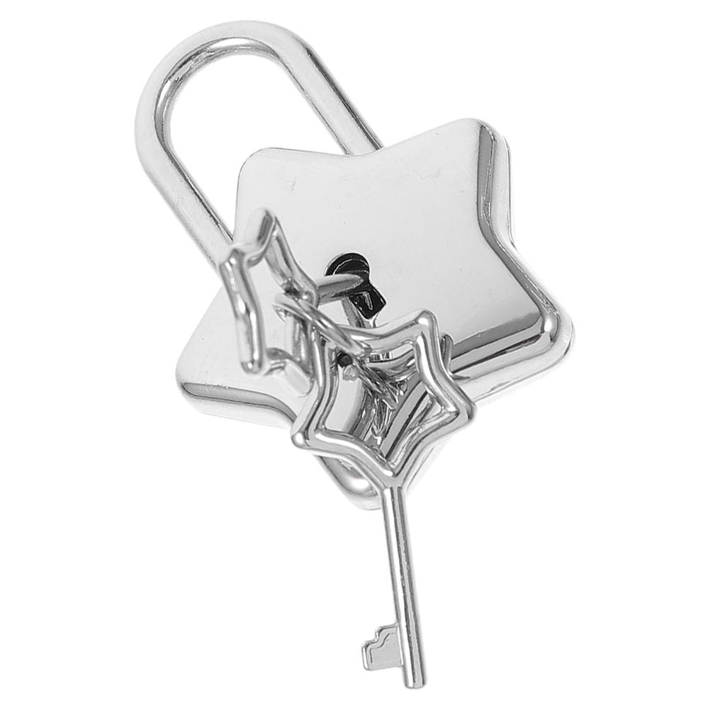 Decorative Lock Diary Shaped Lock DIY Padlock Metal Padlock For Women With Key Mini Star Shape Archaize Padlocks