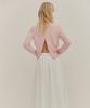 Okuka Back Zipper Knit Top Pink