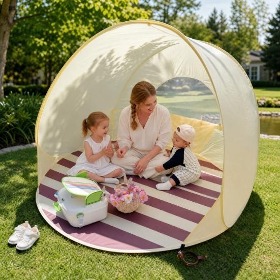 Pop-Up Beach Tent for 2-3 Person, UPF 50+ UV Sun Protection Outdoor Shade Tent, Portable Easy Setup Sun Shelter Tent with Carry Bag, Tent Stake