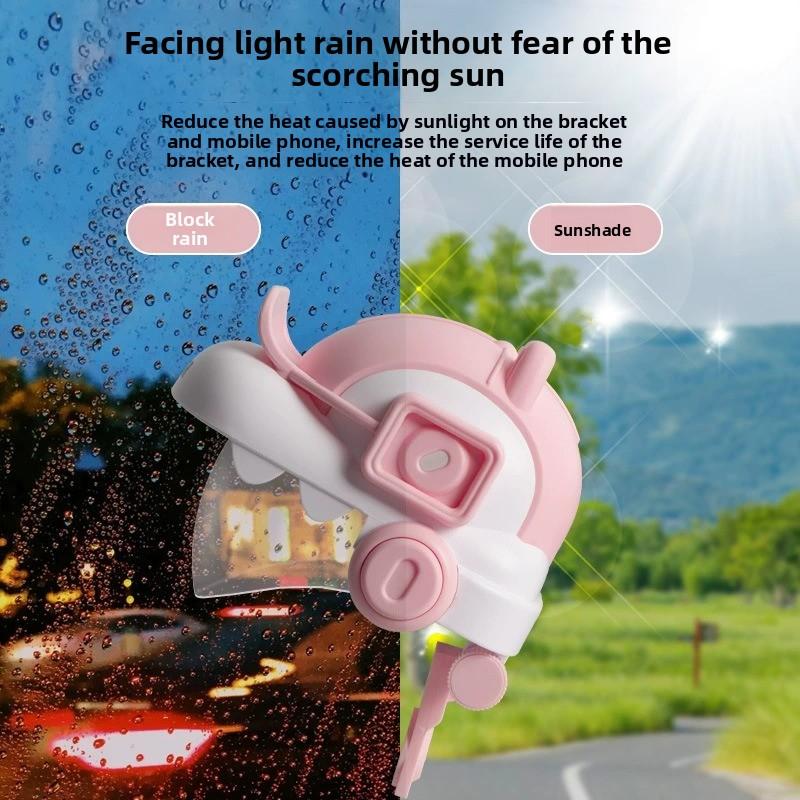 Soporte para teléfono móvil para bicicleta y motocicleta con parasol y protector contra lluvia