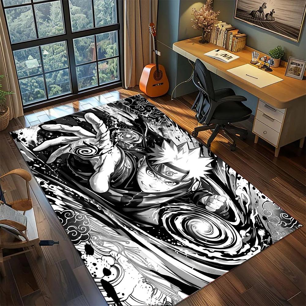 Washable Naruto Carpet Floor Mat Anti-Slip Large Area Rug for Home Decor Gamer Room Bedroom