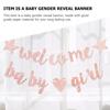 Welcome Baby Banner Glitter Paper Gender Reveal Party Decoration Hanging Flag Baby Shower Birthday Party Supply