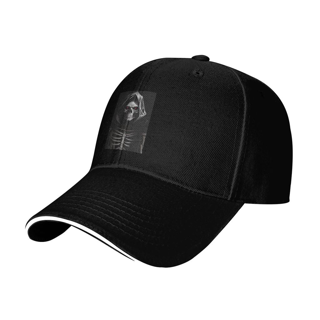 A Creepy Halloween Skeleton Skull Cap Casual Baseball Caps Adjustable Hat Hip Hop Summer Unisex Baseball Hats Customizable