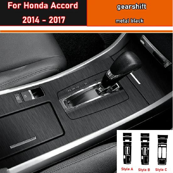 Car Interior Sticker Gear Box Protective Film For Honda Accord 2014 - 2017 Car Gear Panel Sticker Carbon Fiber Black