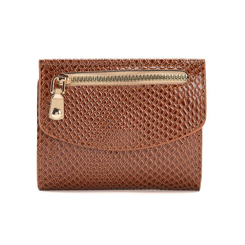 Crocodile Patterned Short Wallets Vintage Design Coin Purse Artificial Leather Fashion Mini Money Pack Purses