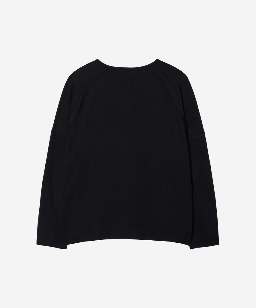 NODE LABS Dev:10 Henley Neck Long Sleeve T-Shirt_Black