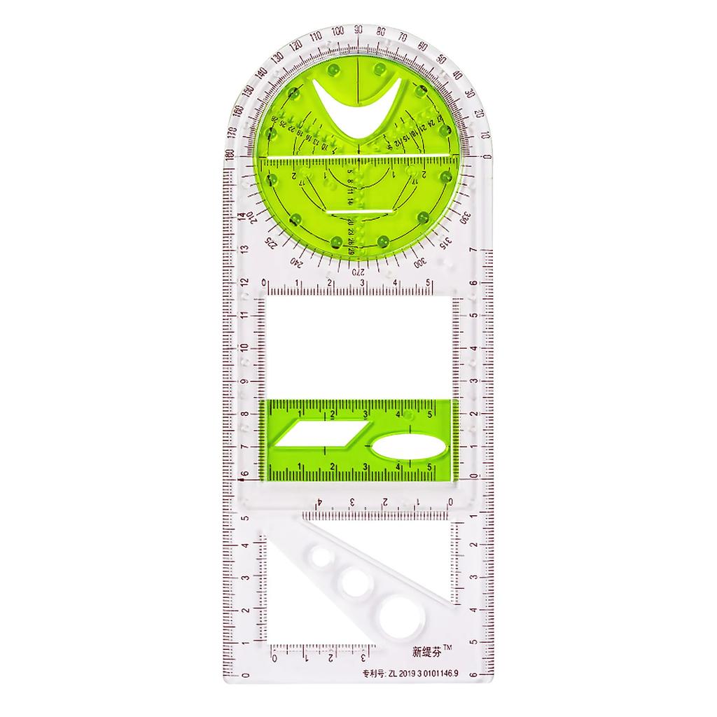 Rotatable Fast Drawing Template Ruler Art Design Construction Architect Stereo Geometry Ellipse Drafting Measuring Scale Ruler