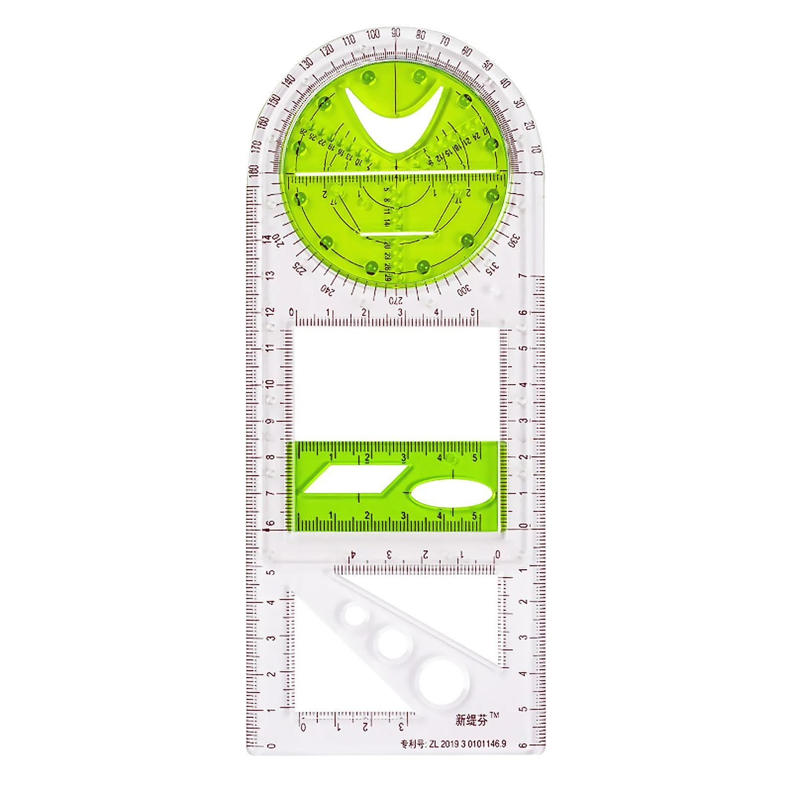 

Rotatable Fast Drawing Template Ruler Art Design Construction Architect Stereo Geometry Ellipse Drafting Measuring Scale Ruler