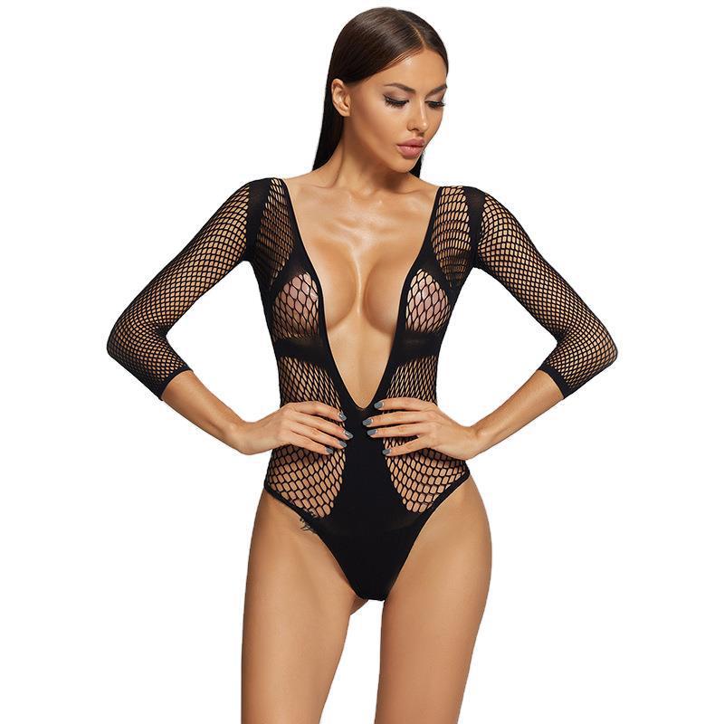 Women Hollow Out Teddies Lingerie Sexy Erotic Babydoll Lingerie Fishnet Bodysuit