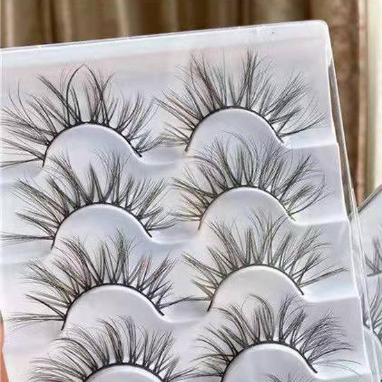 5 Pairs 6D Faux False Eyelashes Fluffy Natural and Look Long Thick Fake Eyelashes Soft Reusable