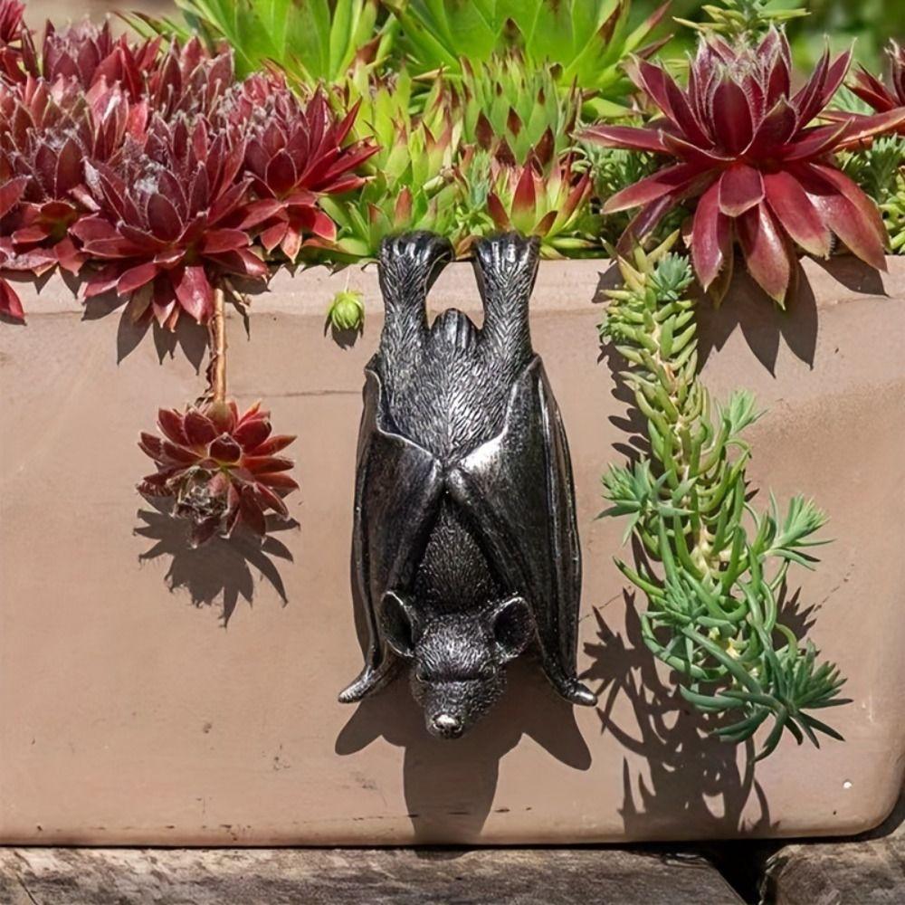Gothic Bat Sculpture Decoration Exquisite Animal Flowerpot Decoration Bat Pendant Halloween Gift