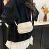 Retro Simple Pu Shoulder Saddle Bags for Women Versatile Ladies Crossbody Bag Purse Clutch Solid Color Female Phe Handbags