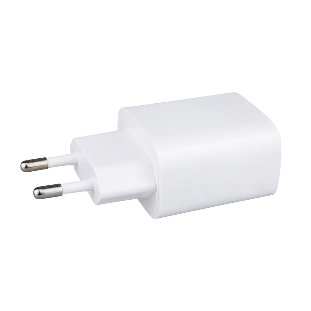 Caricabatterie da Muro Portatile Universale EU con Doppia Porta USB Tipo C, Ricarica Rapida 20W PD 20W QC3.0, per Telefoni Cellulari, Realizzato in ABS