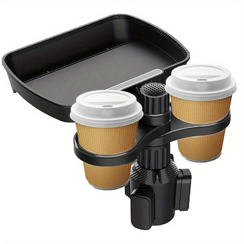Car Cup Holder Tray with Swivel Base 360° Adjustable Car Cup Holder Food Tray Organized Drink Holder for Car