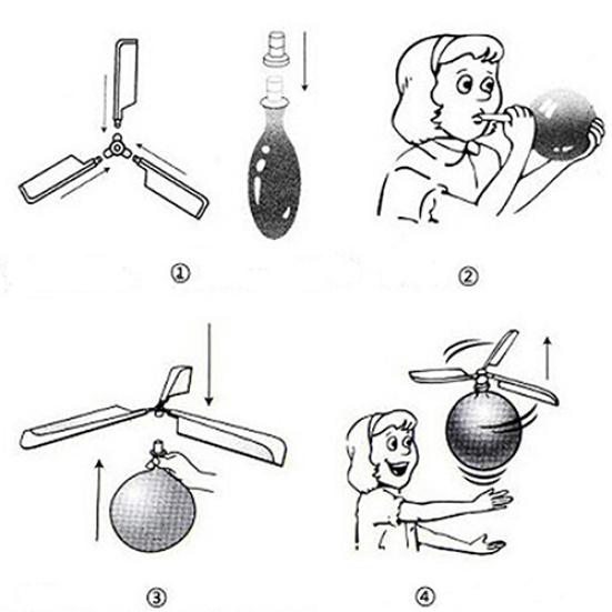 Lustiges Lernspielzeug Kinder Kinder Geschenk Geburtstagsfeier Gefallen Ballon Hubschrauber