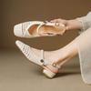 Loch-Schuhe, Dicker Absatz, Hohl-Design, Sandalen im Neuen Stil mit Zehenöffnung für Damen