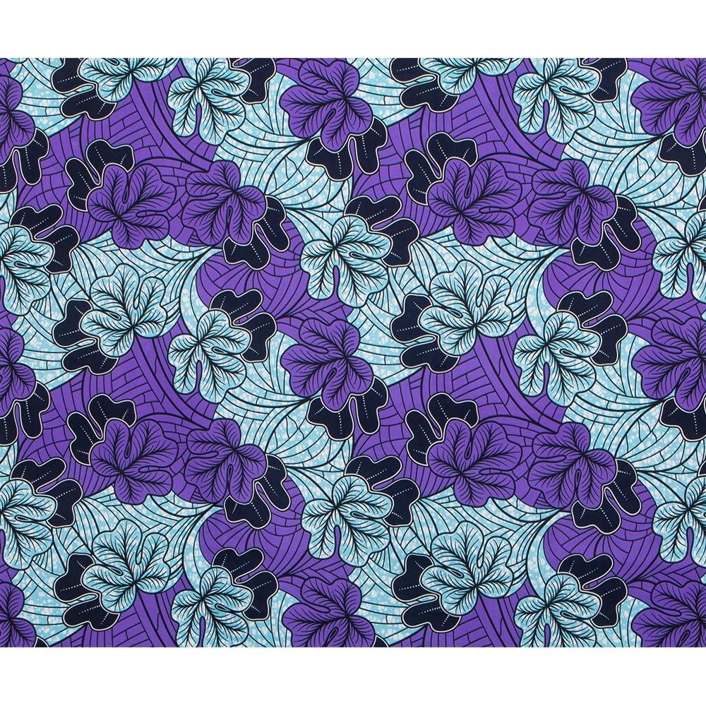 KINOKINO African Print Fabric (Purple C / approx. 540 cm × 110 cm / Polyester)