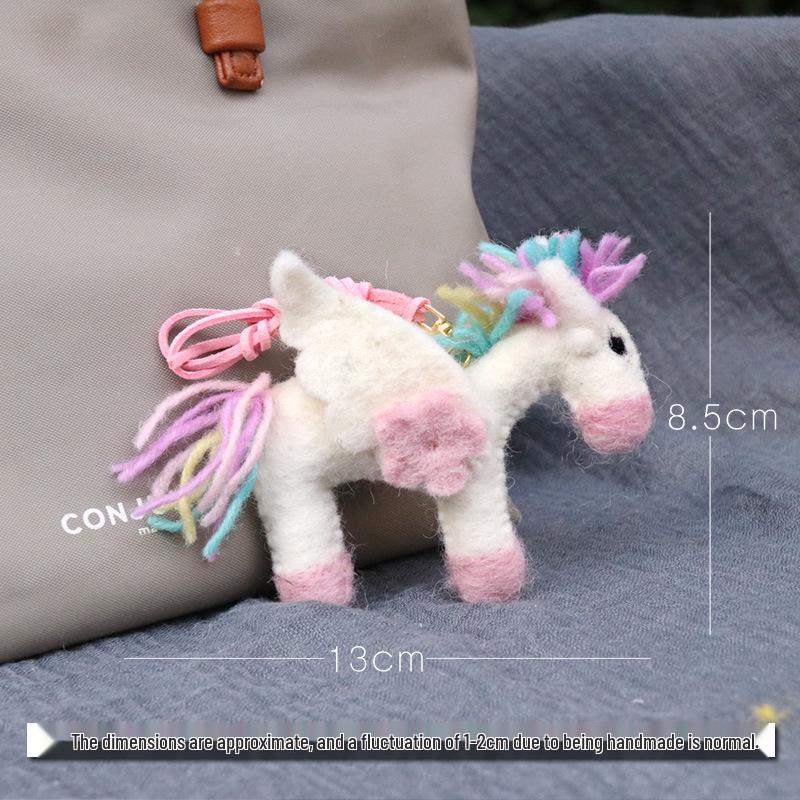 Шерстяной Фетровый Брелок и Подвеска в Машину - Плюшевая Подвеска - Год Лошади 10cm