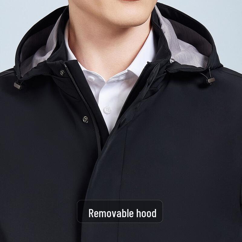 Men's Detachable Hooded Windbreaker Jacket