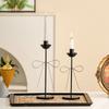 Decorative Candle Stands Iron Taper Candle Holders Bowknot Candlestick Holders for Wedding,Dinning,Party Decorations