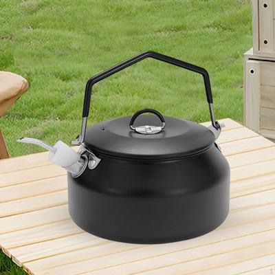 1L Camping Water Kettle Boiler Portable Kitchenware Teapot Teakettle for Campfire Hiking