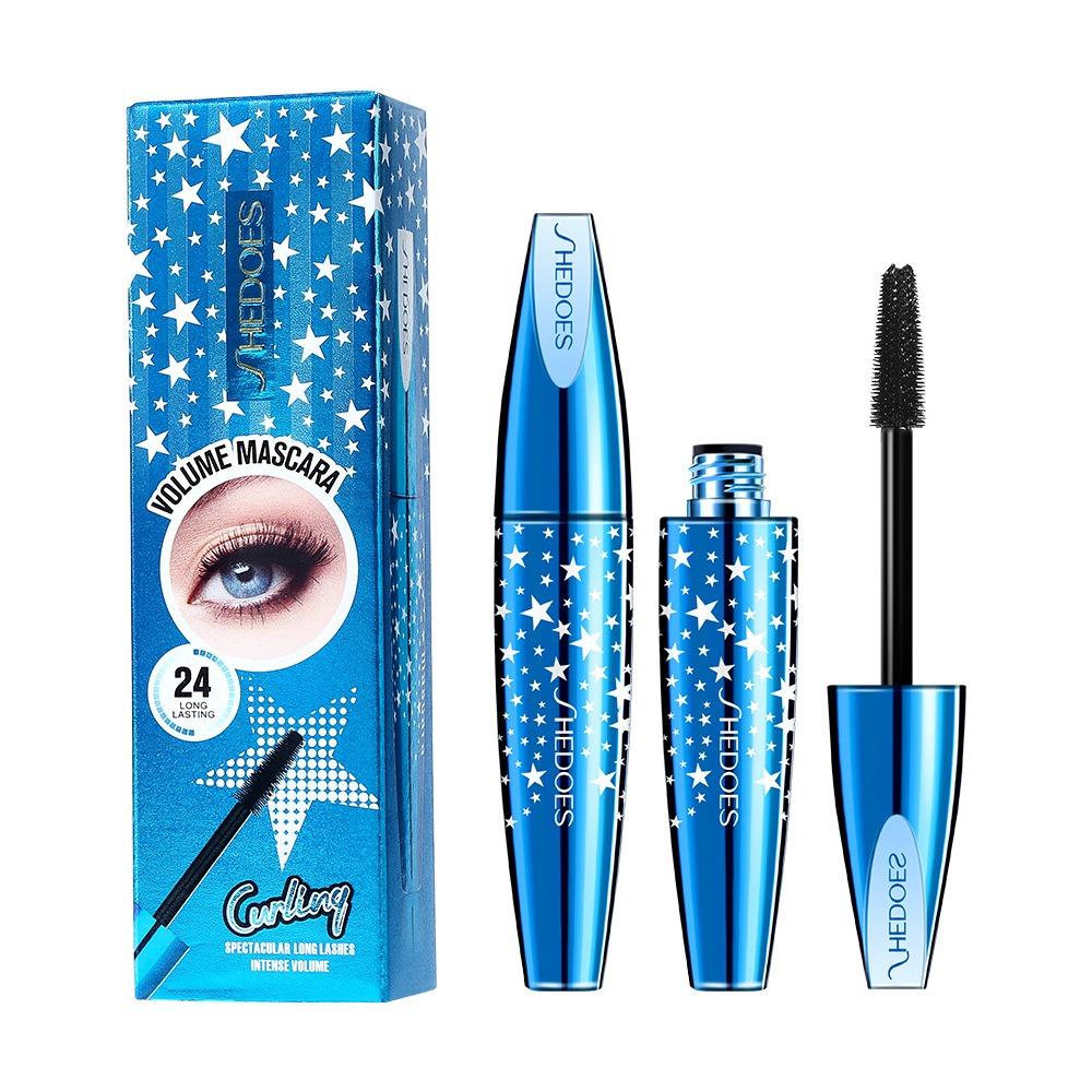 Star Blue Mascara 4D European and American Popular Mascara Thick Elongated and Long-lasting Large Eyes Mascara Stage Makeup Sensation