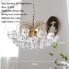Nordic design luxury glass chandelier retro French countryside petal shaped restaurant bedroom home decoration lighting fixtures