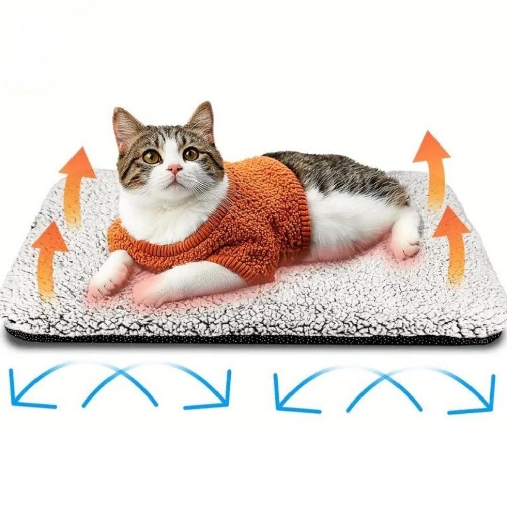 Washable Self Heating Pet Pad Soft Winter Thermal Blanket Pet Heating Pad  for Indoor Outdoor