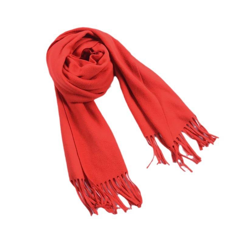 Niche Solid Color Imitation Cashmere Scarf Japanese And Korean Women'S Simple Light Luxury Temperament Scarf Shawl Can Be Printed Logo