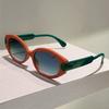 Vintage Oval Sunglasses Women Fashion Cute Candy Color Rim Beach Vacation Sun Glasses Trendy Brand Design Decor Shades