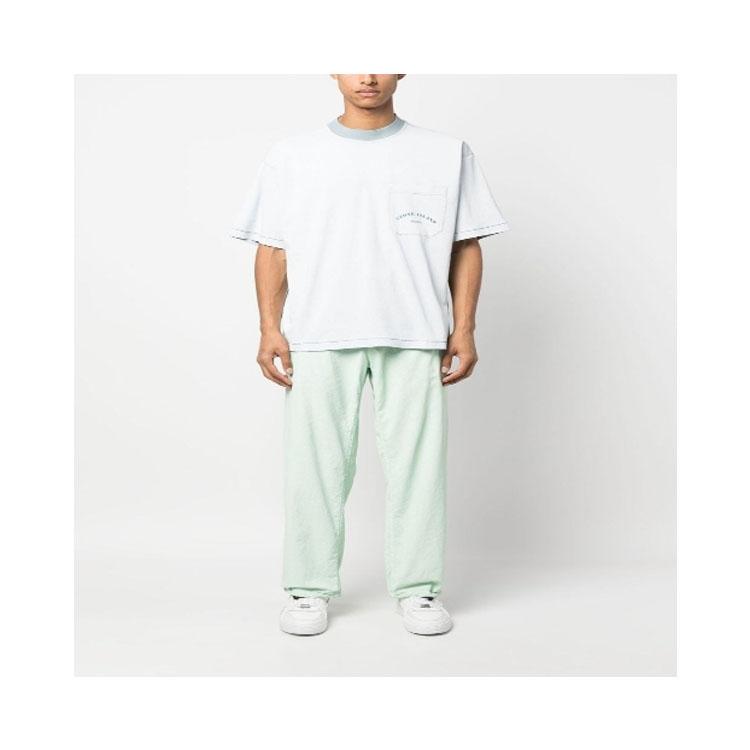 STONE ISLAND Ss23 Marina Series Crew Neck Pocket Short Sleeve T-Shirt Men T-Shirt Sky-Blue 7815216X4-V0041