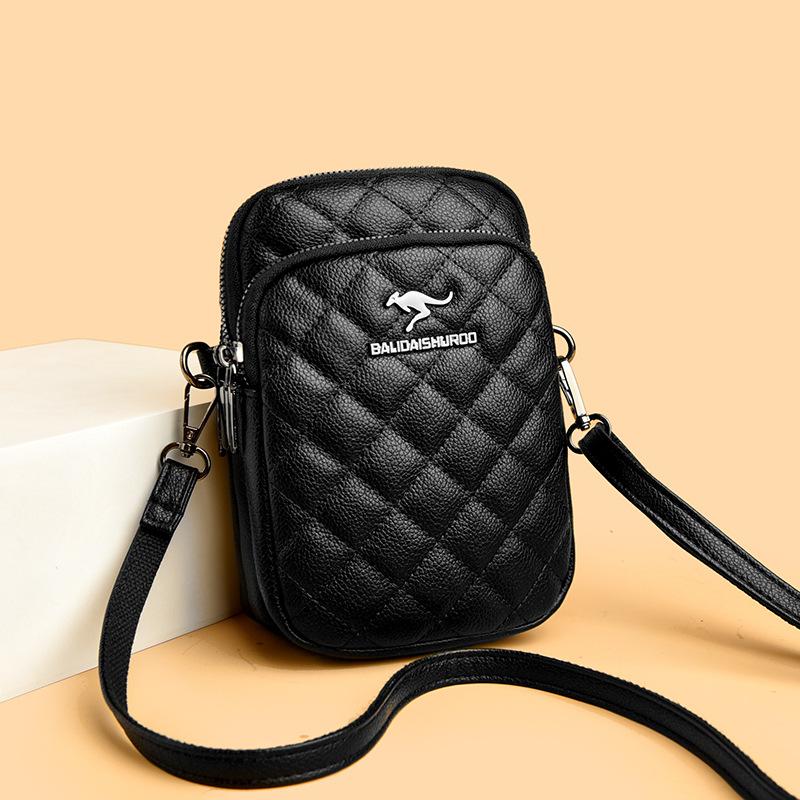 Mobile Phone Crossbody Women's Bag, Single-shoulder Mom's Bag, Fashionable Diamond-shaped Mobile Phone Bag