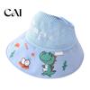 Foldable Quick Dry Hat Mesh Sun Hats for Kids, UV Protection Fishing with Cartoon Dinosaur Prints, Wide Breathable Infant Cap Brim Bucket Hat,