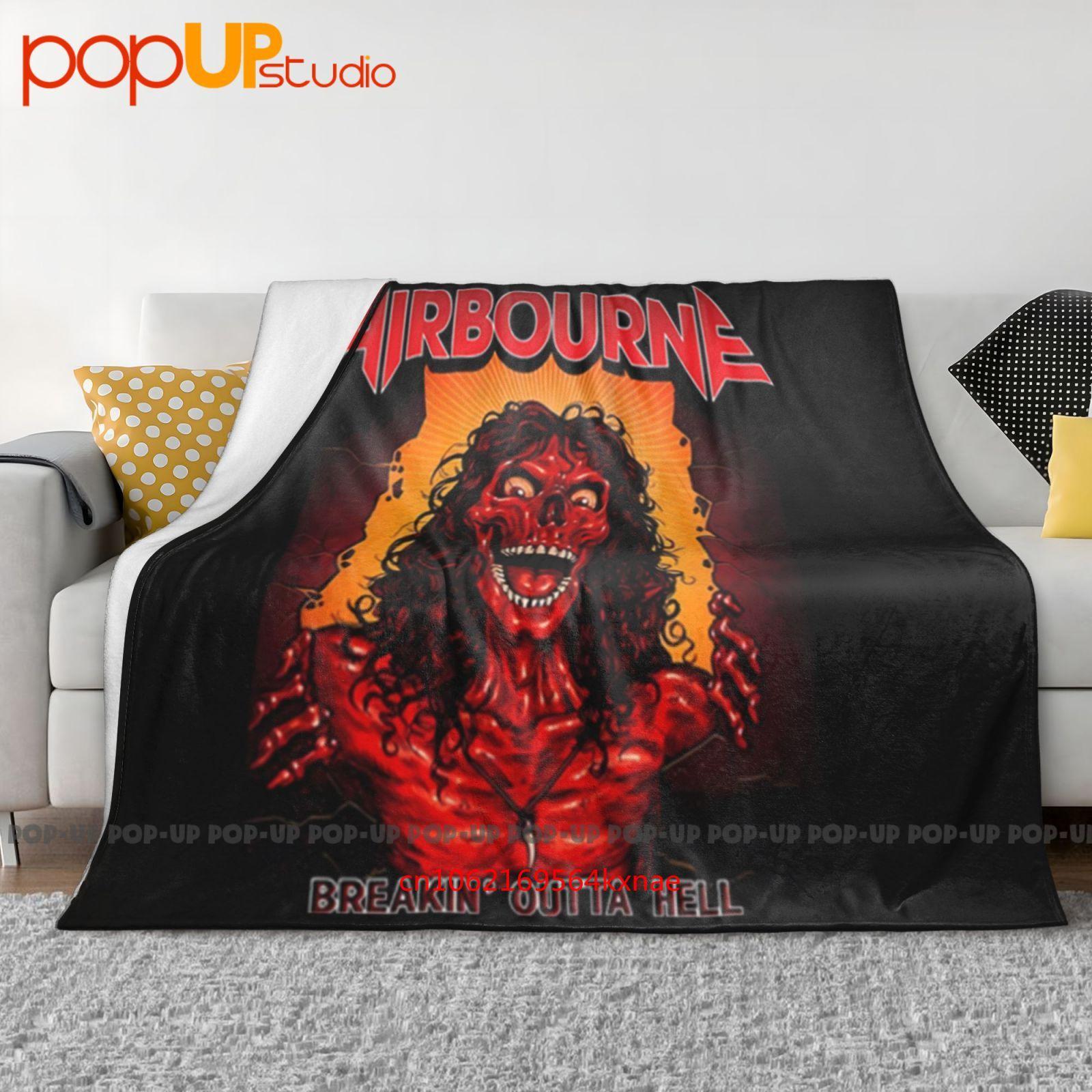 Airbourne Breakin Outta Hell Skeleton Ультра-мягкое одеяло Покрывало Зимнее Покрытие для дивана Постельное белье 30x40in