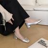 2025 Frühling Schleifenschuhe Damen Mary Janes Mode Flache Slipper Prägnante Schuhe mit niedrigem Absatz