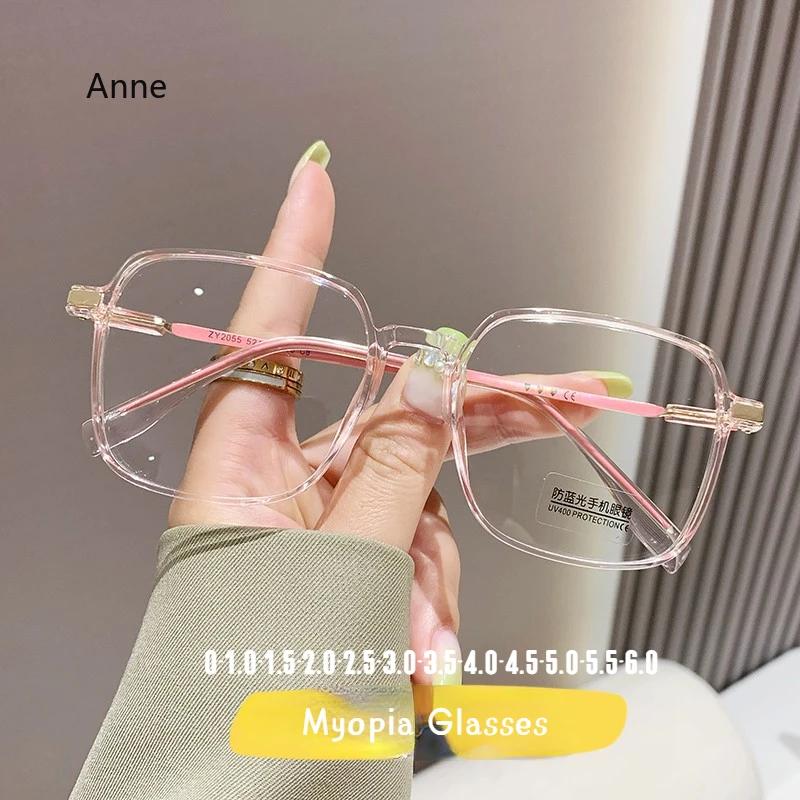 Unisex Fashion Myopia Glasses Anti Blue Light Nearsighted minus Eyeglasses 0-1-1.5-2 To-6 for Men And Women Shortsighted Eyewear