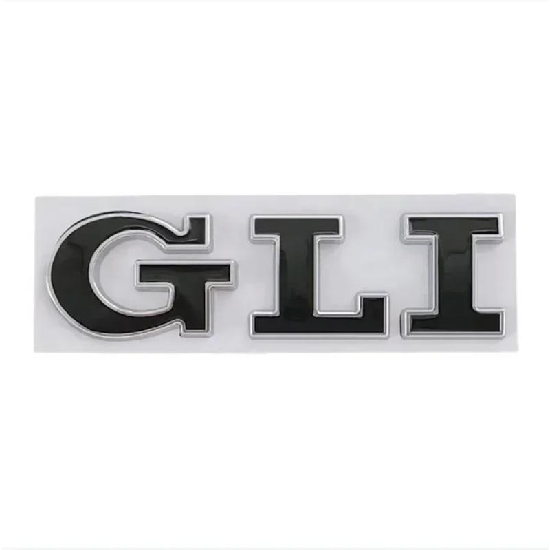 3D Metal Car Letters GLI Logo Rear Trunk Front Grill Badge Emblem Sticker Decals For Jetta MK2 MK4 MK5 MK6 MK7 MK8