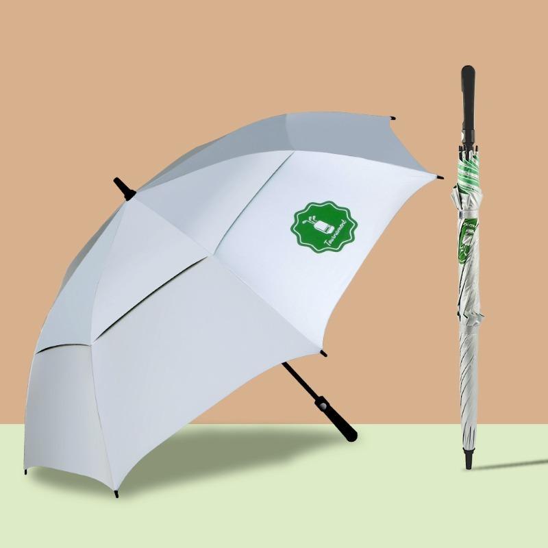Large Golf Waterproof Umbrella Double-layer Long Handle Wind And Rain Resistant Straight Pole Umbrella Suitable 3-4 People