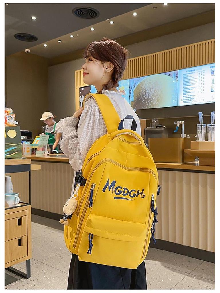 Korean Style Versatile Student Backpack - Large Capacity, Lightweight, Casual Travel Bag for Couples